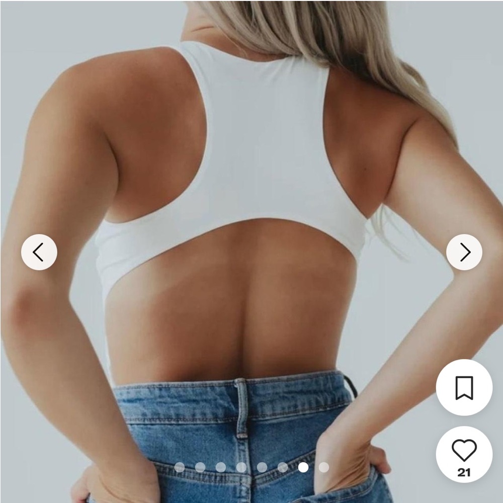 Klassy Network White Open Back Bodysuit